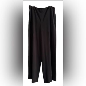 Women's Sz 12 Classic Black Wide Leg Pants Trousers Talbot's SKU 6